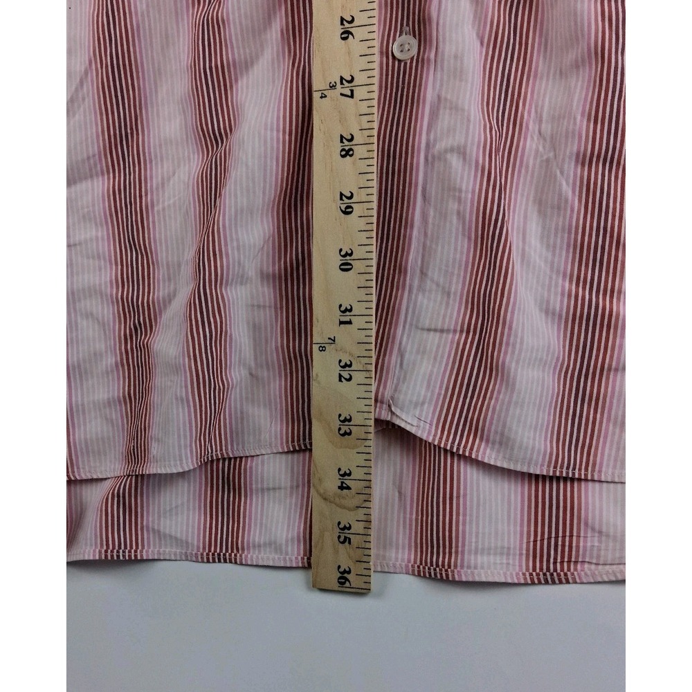 Turnbull & Asser 2XL French Cuff Dress Shirt Size 18 Red Pink White XXL London - Picture 5 of 6